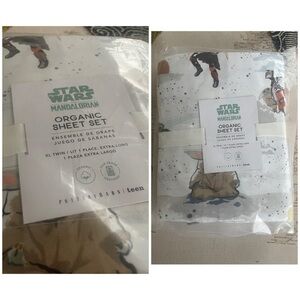 NWT Pottery Barn Teen Star Wars Mandalorian Sheet Set Twin XL Organic Cotton 🆕